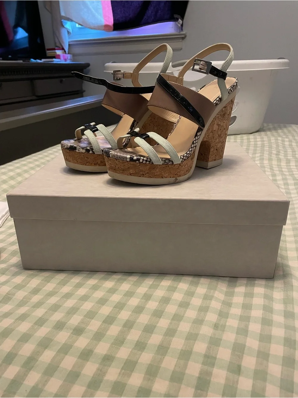 Jimmy Choo Nimson Suede Platform Sandals